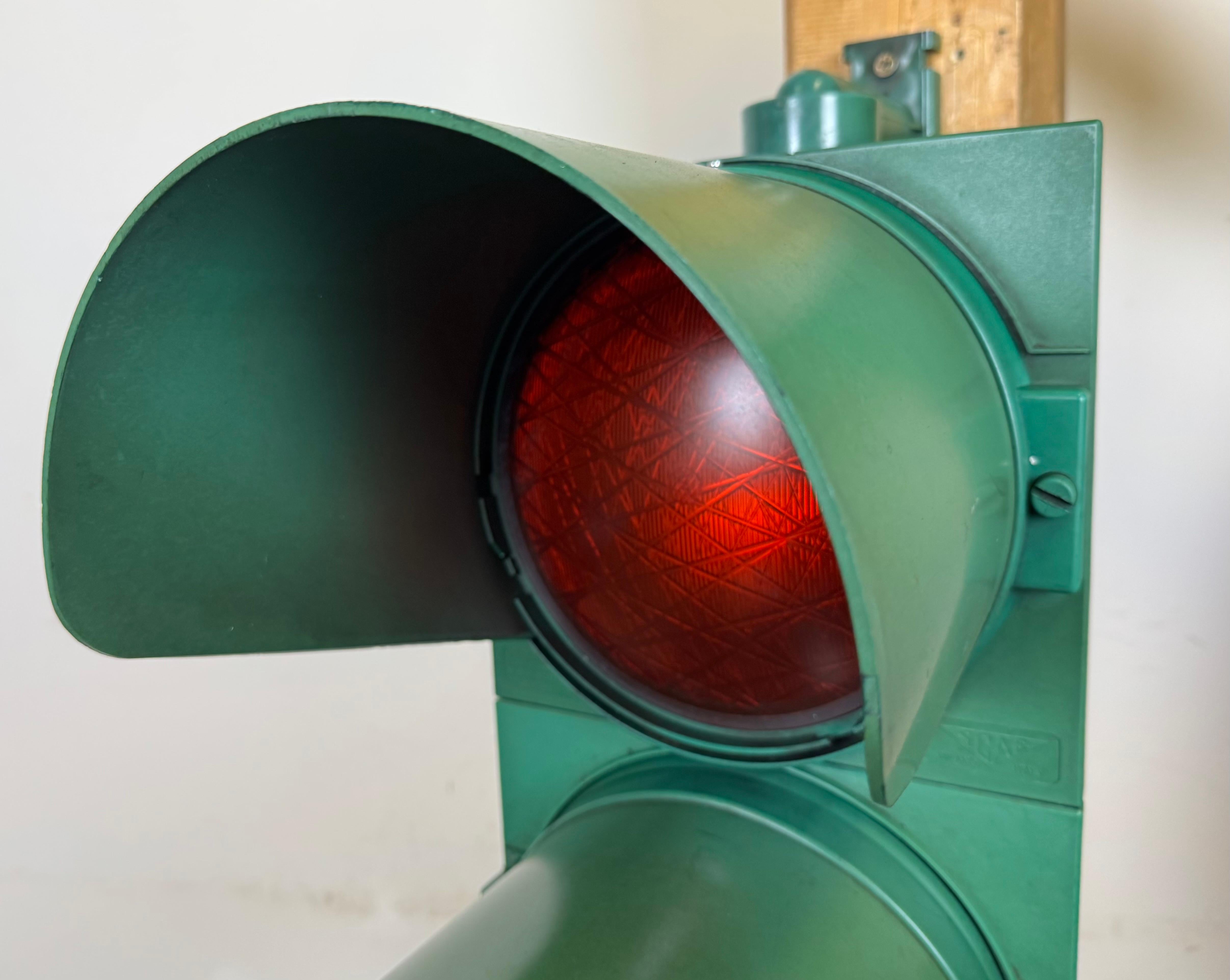 Late 20th Century Vintage Green Italian Traffic Lights, 1980s For Sale