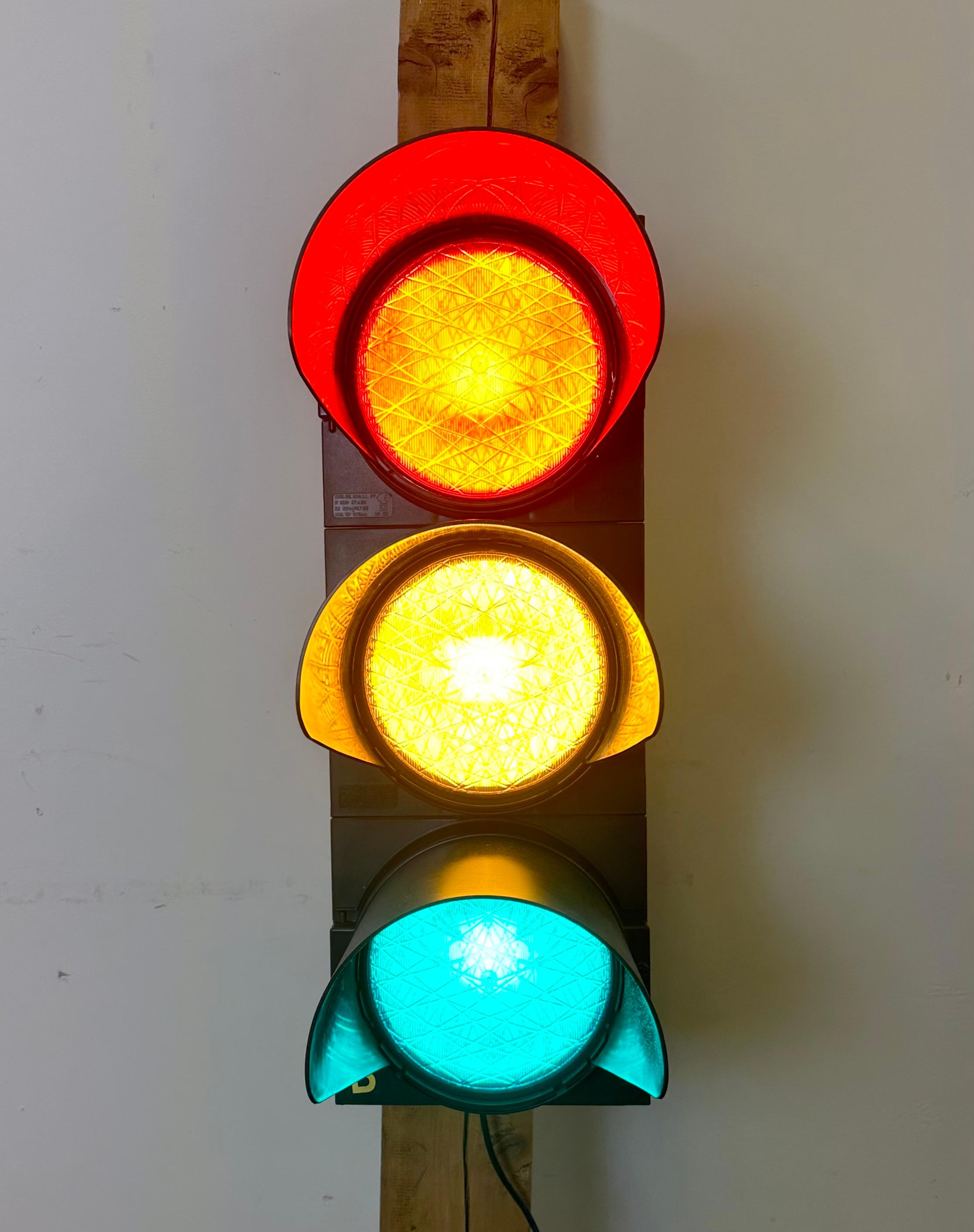 Plastic Vintage Green Italian Traffic Lights, 1980s For Sale