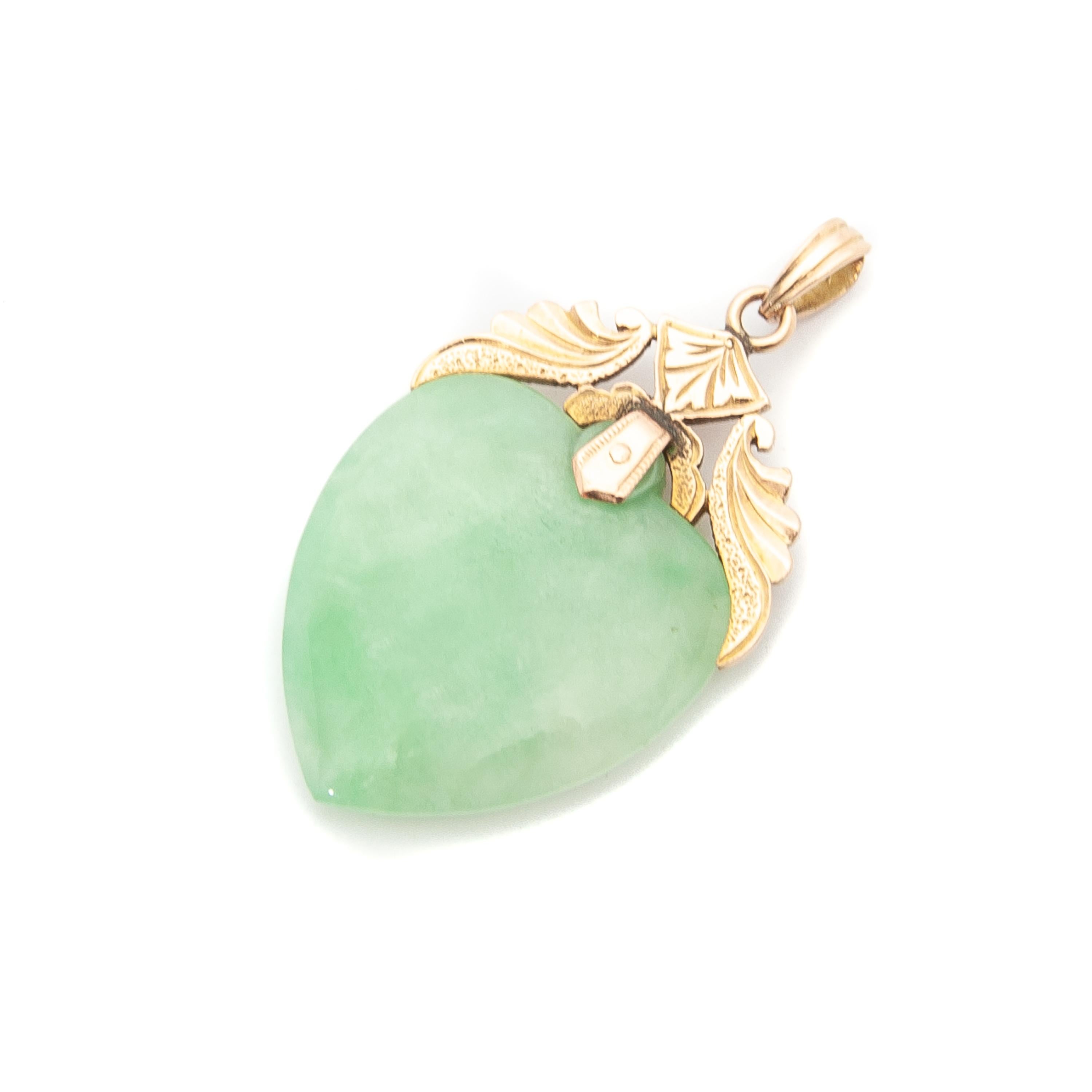 heart shaped jade necklace