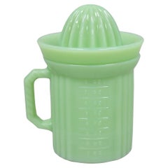 Vintage Green Jadeite Depression Glass 1 Cup Ribbed Juicer Measuring Cup