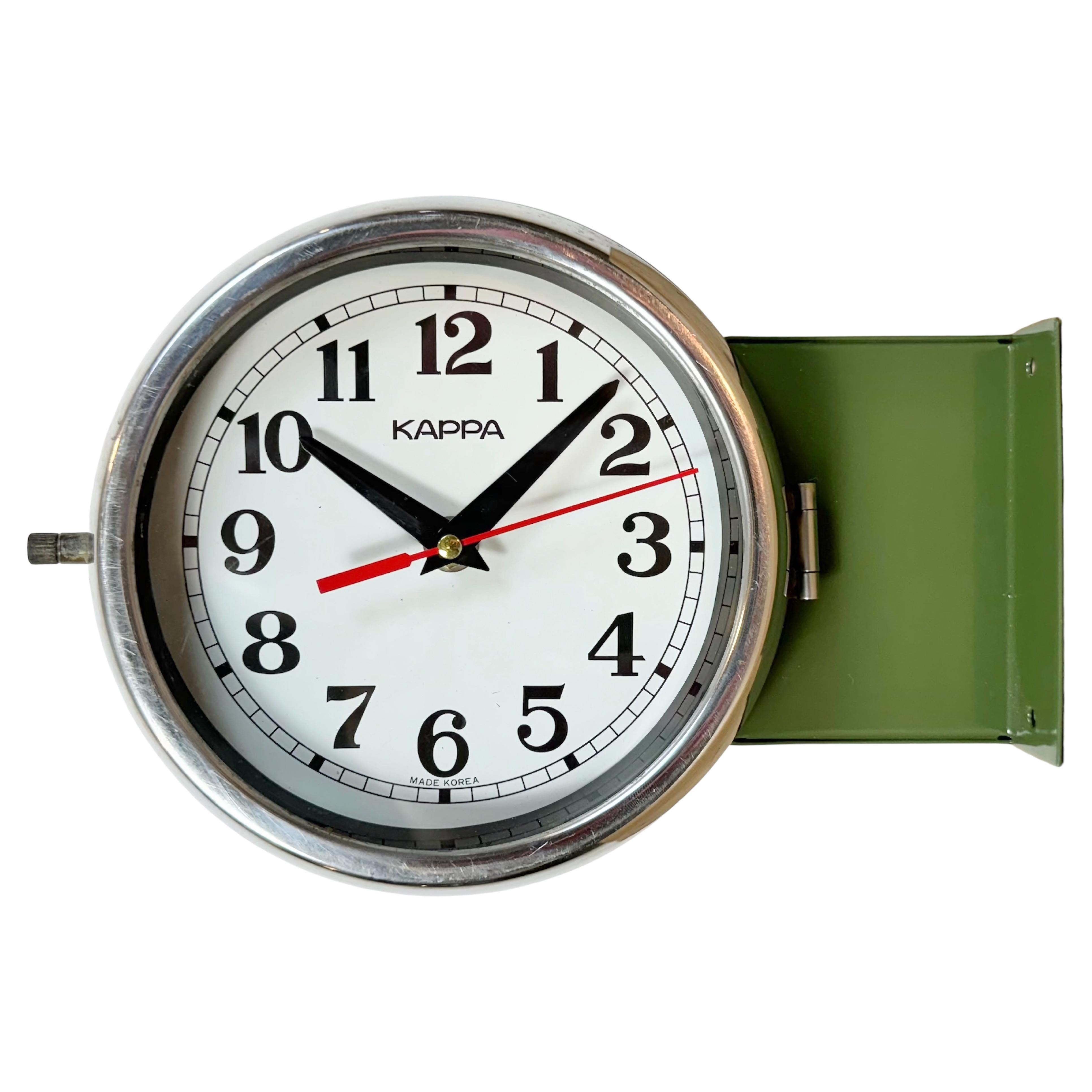Reloj de pared de doble cara Kappa Maritime vintage, años 80
