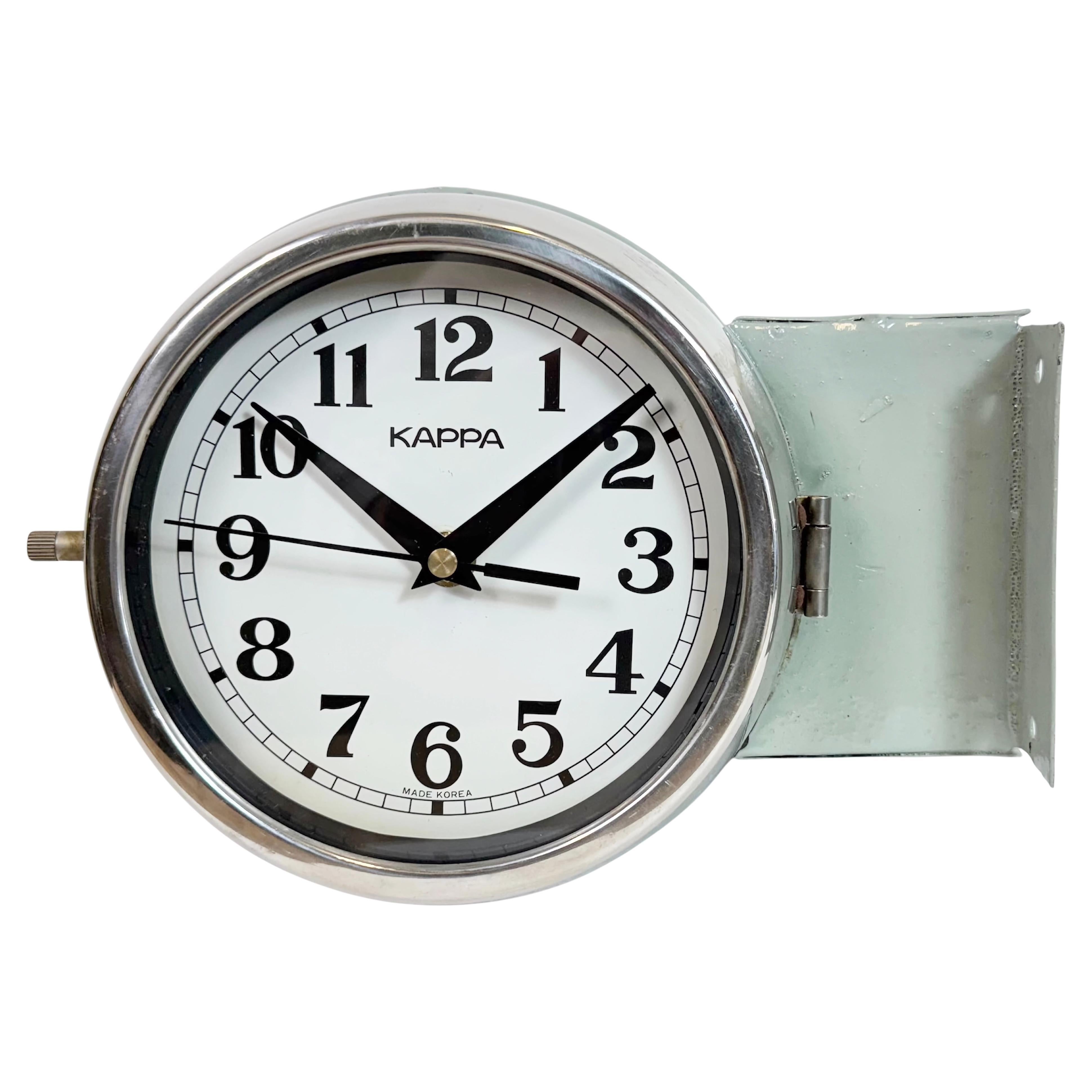 Reloj de pared de doble cara Kappa Maritime vintage, años 80
