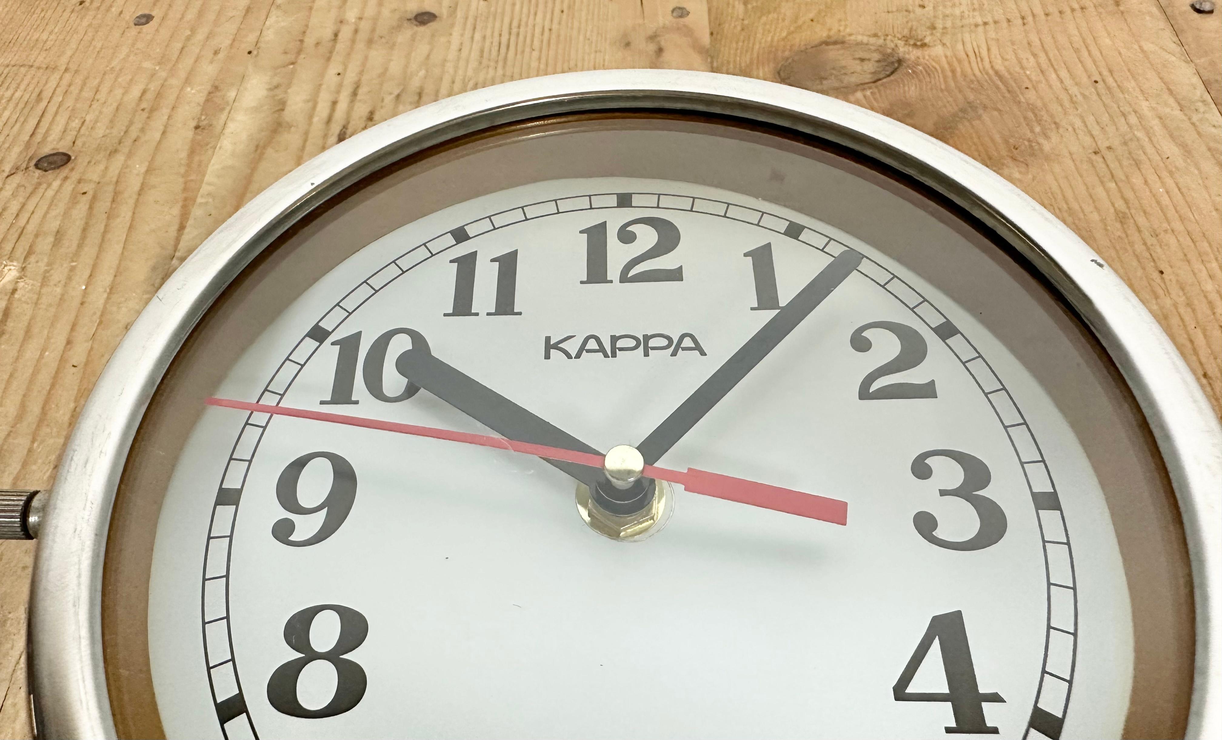 Reloj de pared Vintage Green Kappa Navy, años 80 3