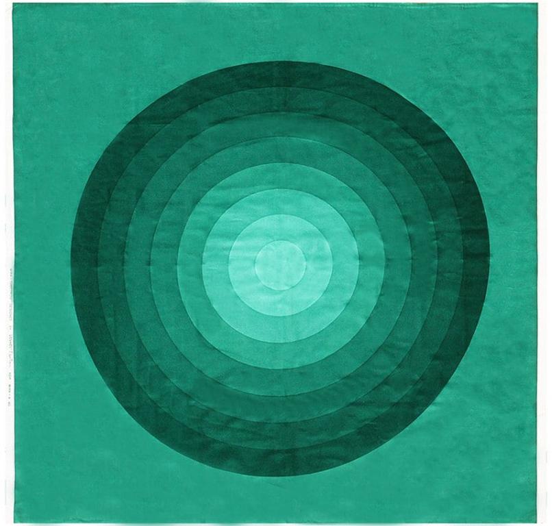 Grün kreisförmiges Verner Panton-Textil 3'10