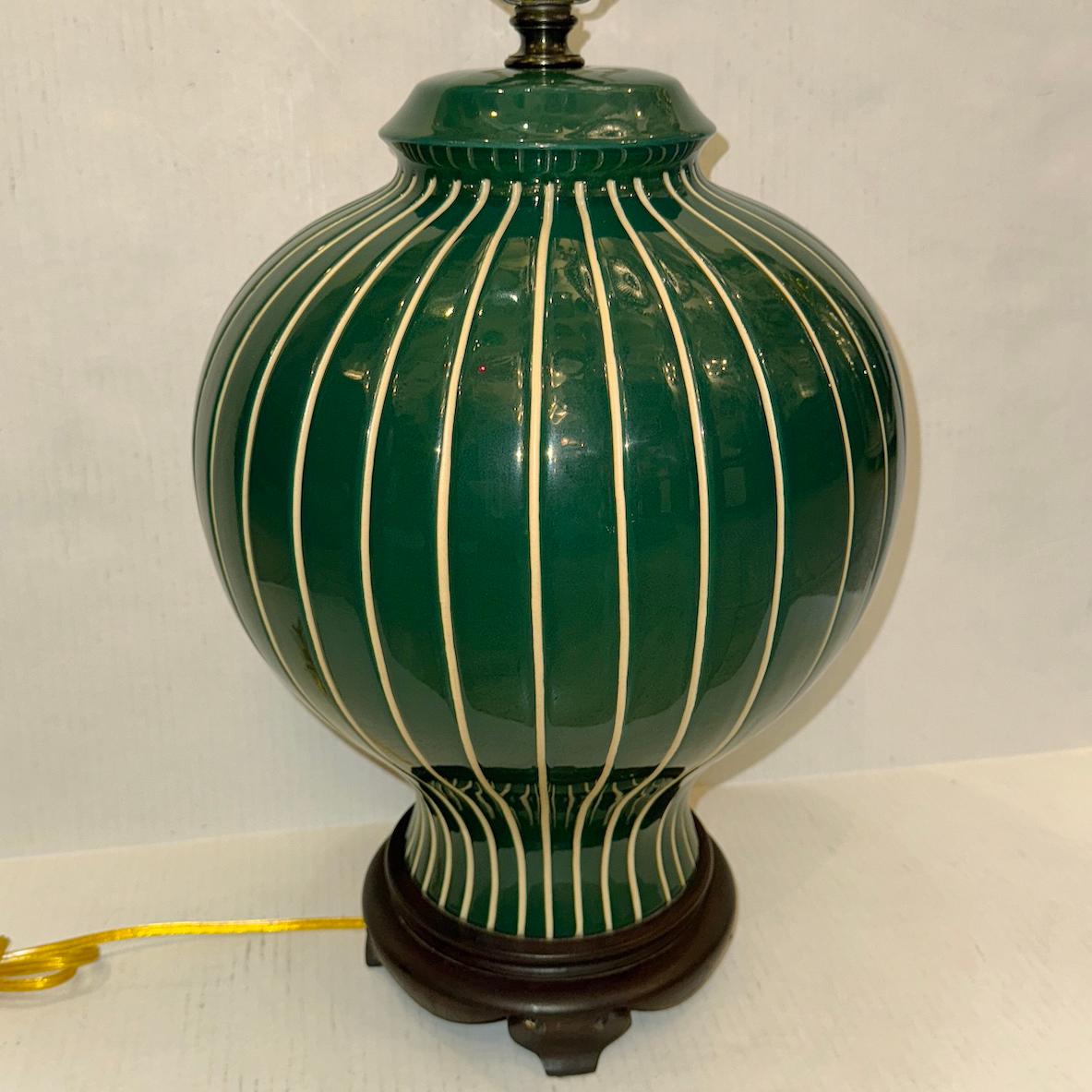 Grüne Vintage-Lampe (Italienisch) im Angebot