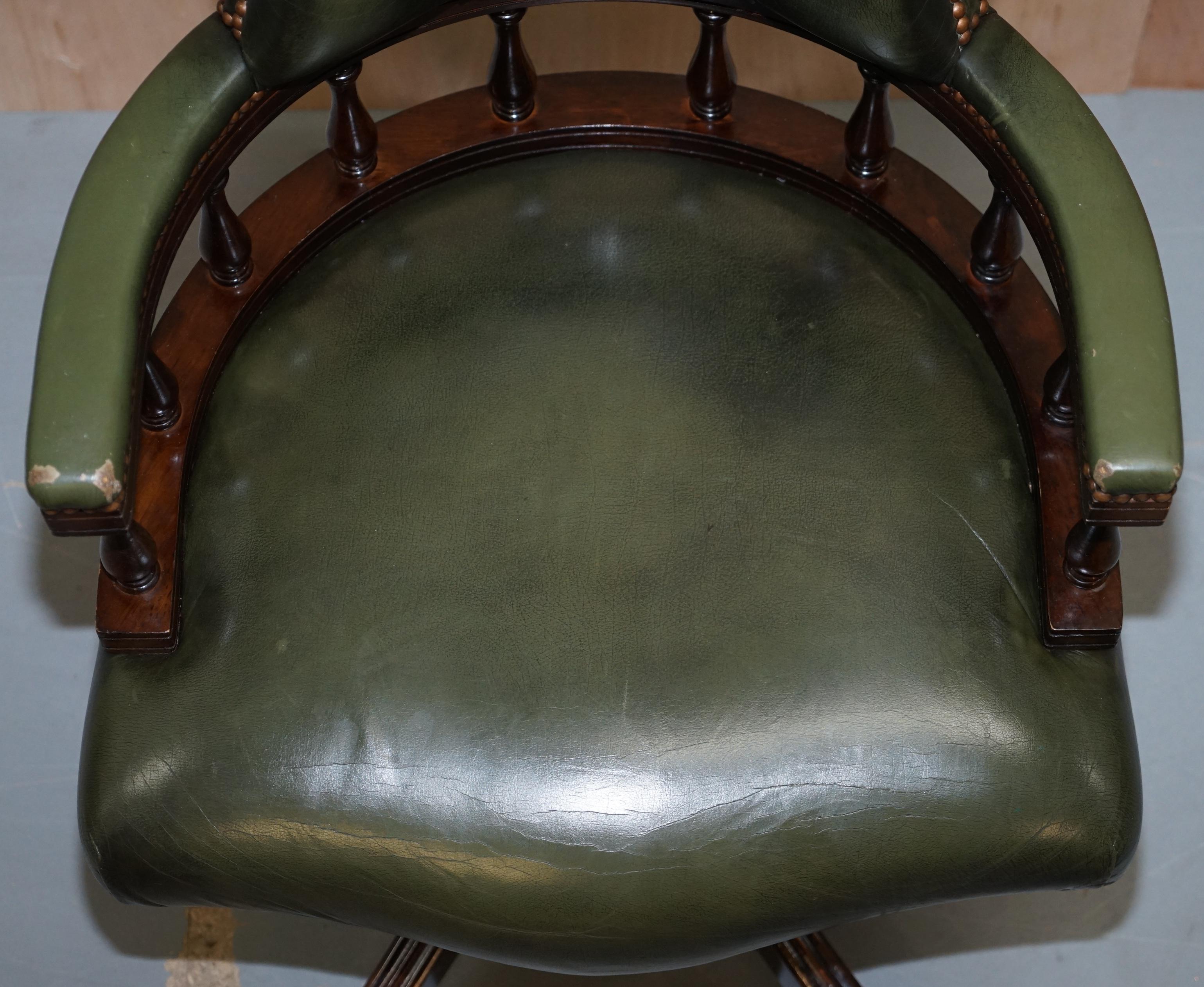 vintage green desk chair