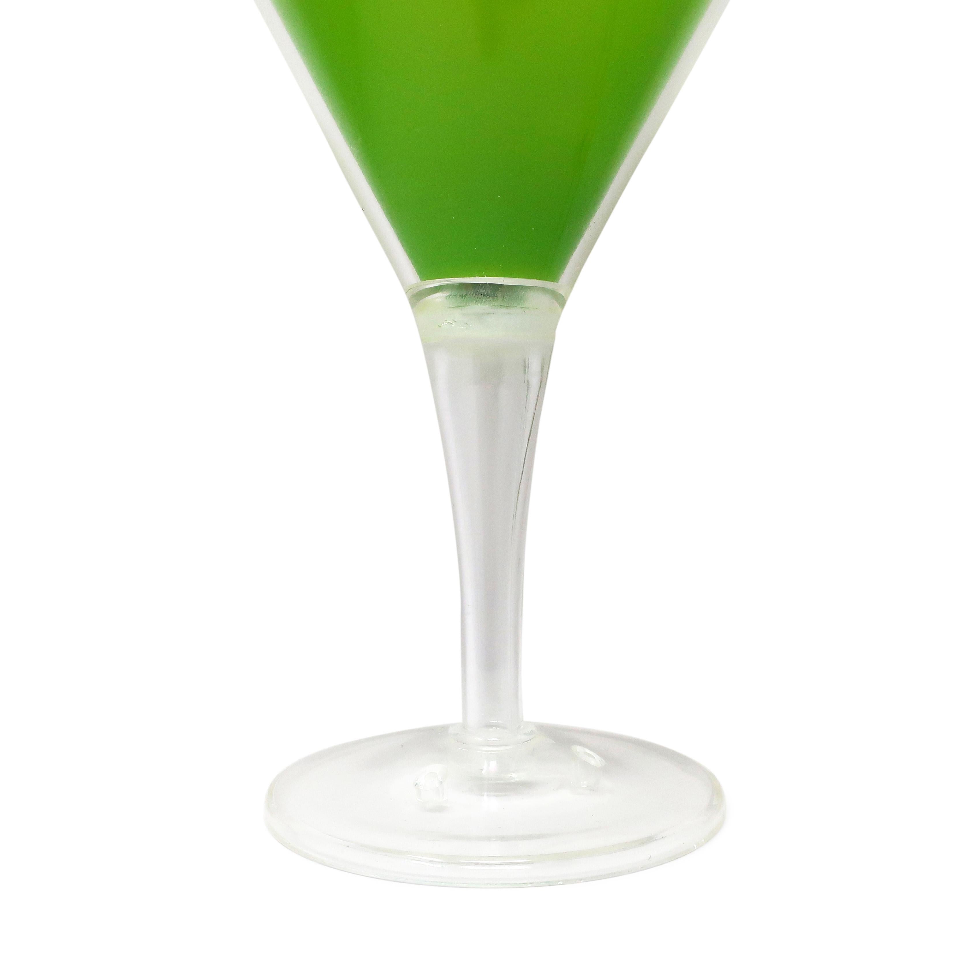 Vintage Green Lucite Margarita Lamp In Good Condition In Brooklyn, NY