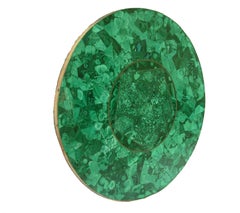Vintage Green Malachite Specimen Round Table Top