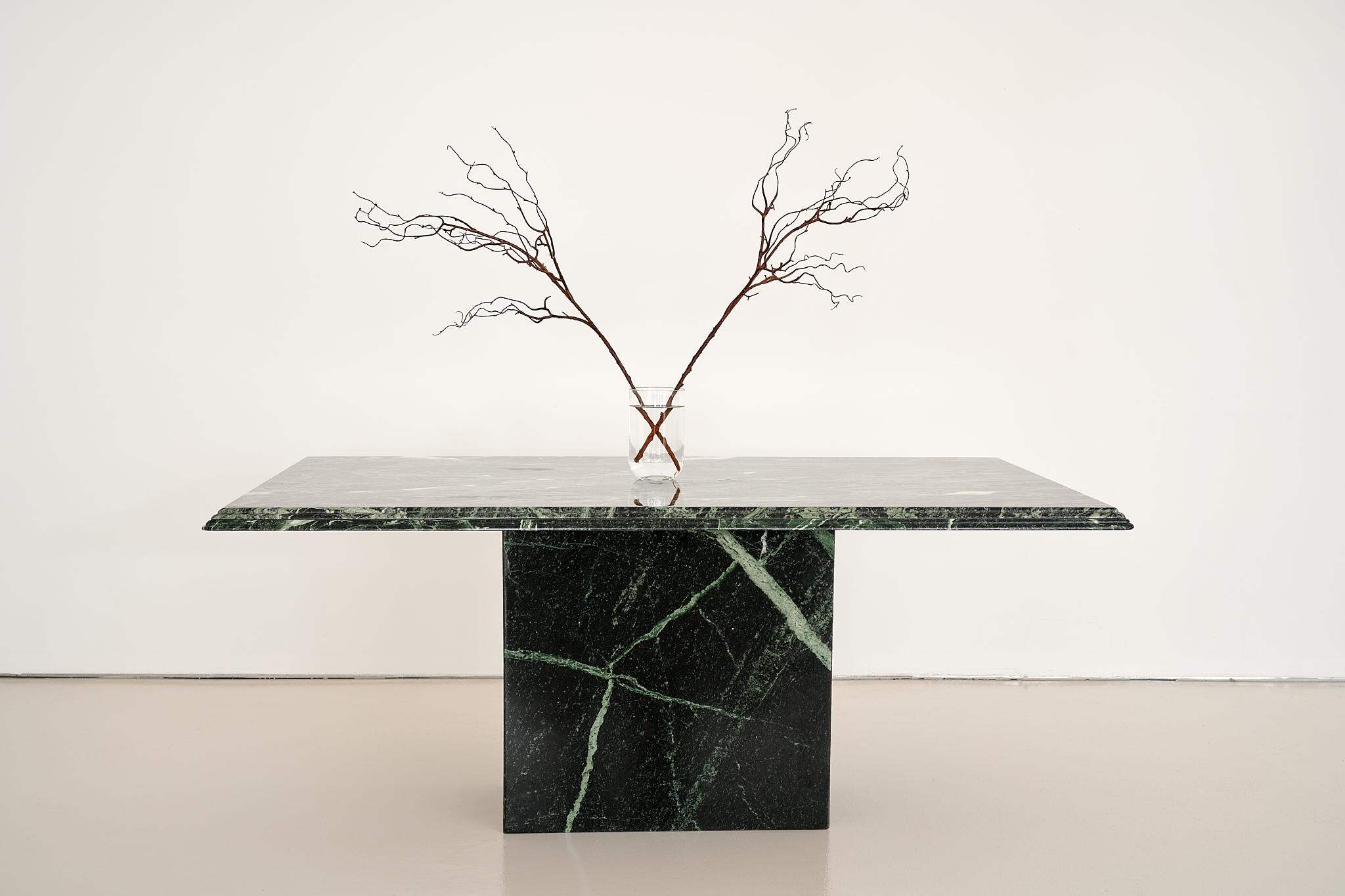 American Vintage Green Marble Dining Table