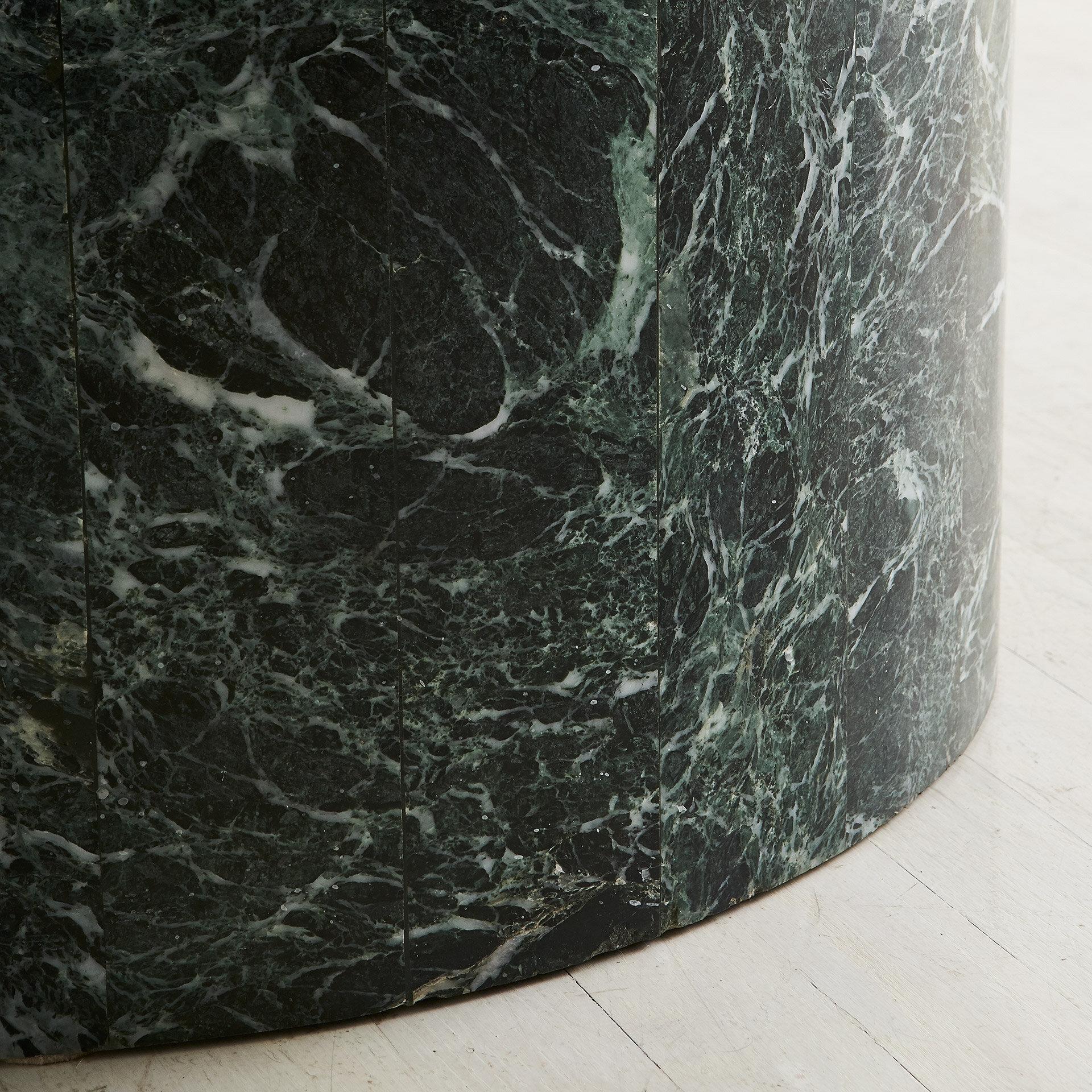Marbre Table de salle à manger vintage en marbre vert en vente