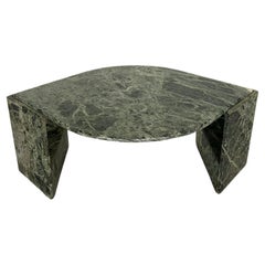 Vintage Green Marble Eye Shaped Coffee Table