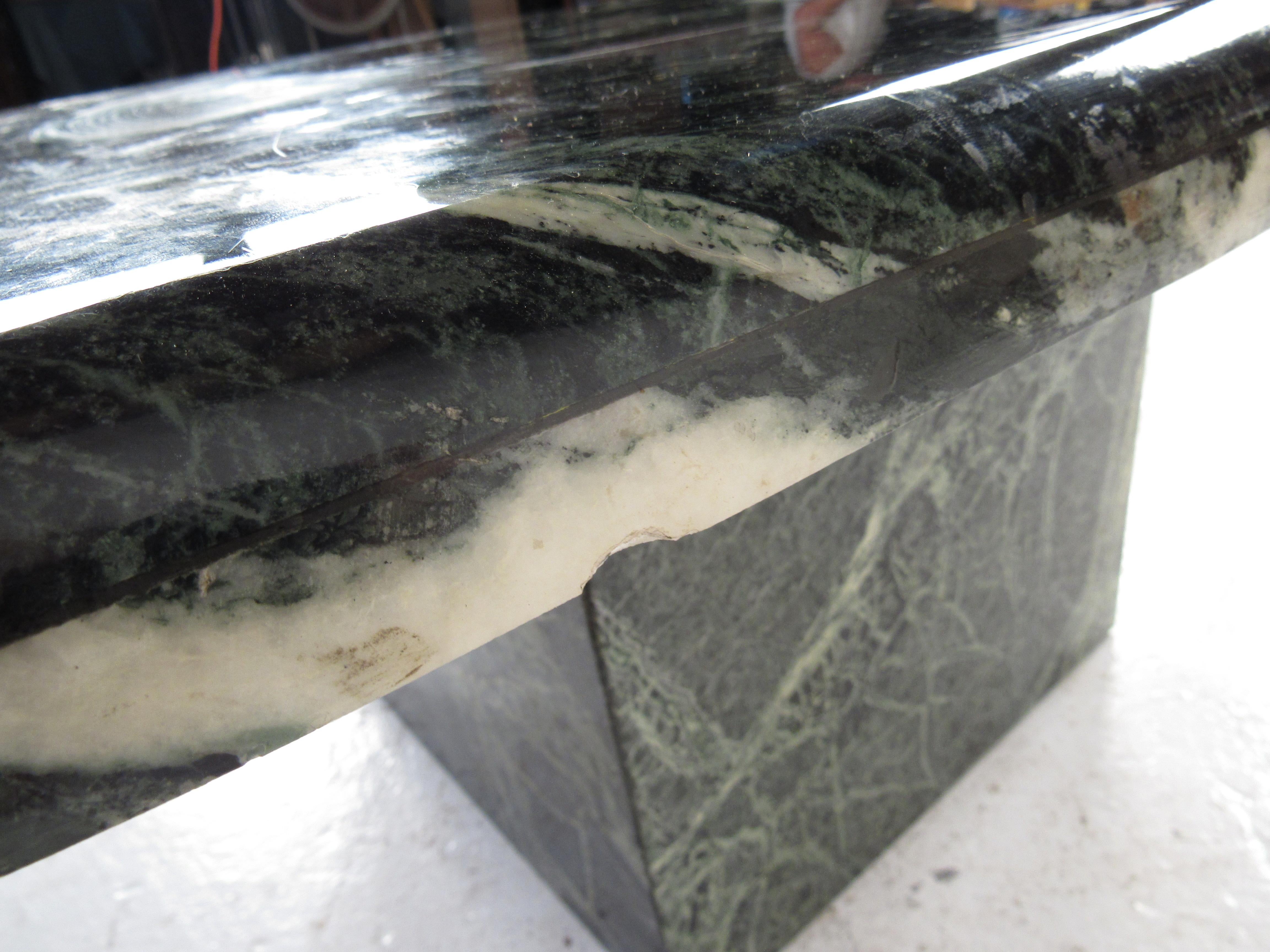 Vintage Green Marble Side Table 1