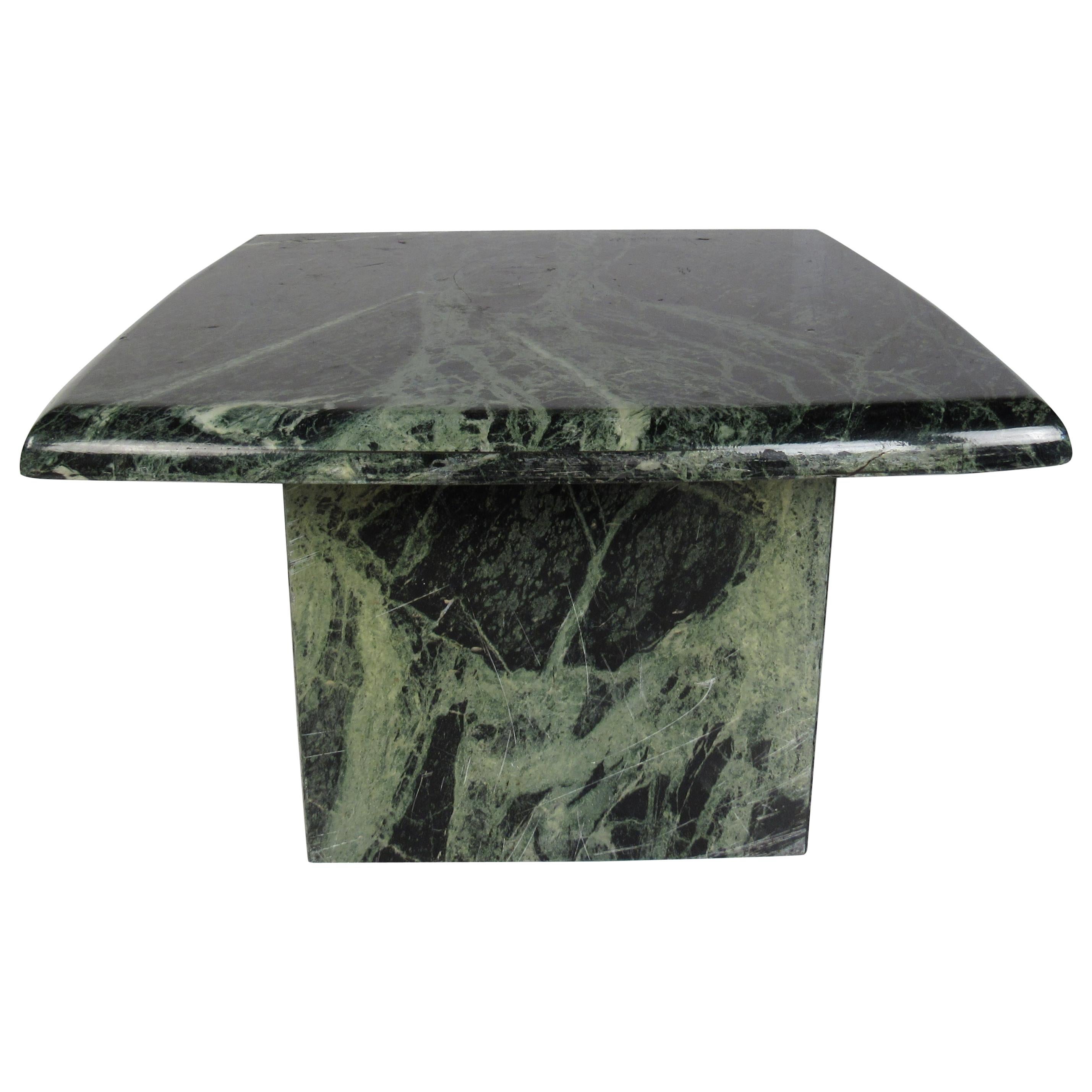 Vintage Green Marble Side Table