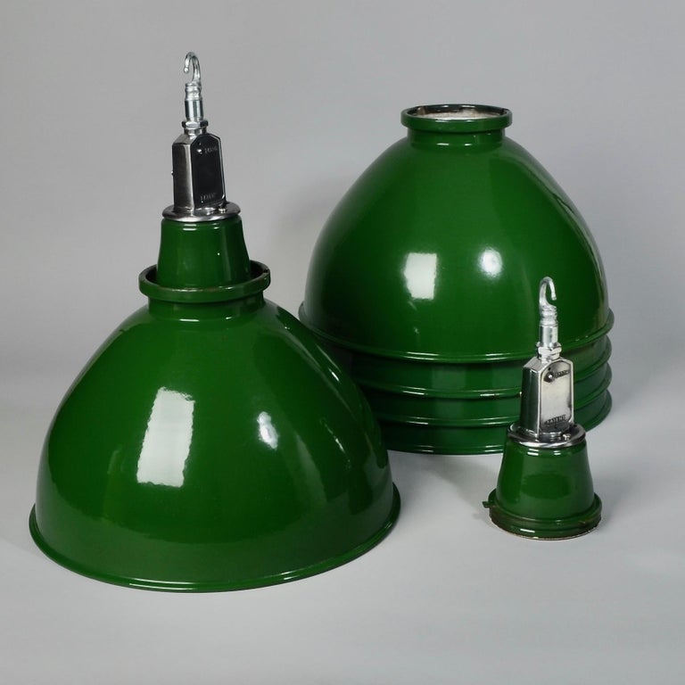 Vintage Green Maxlume Pendant Light For Sale at 1stDibs