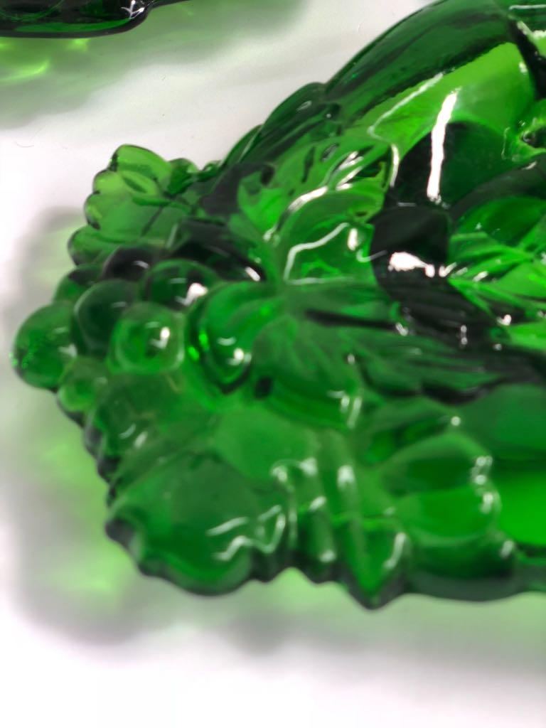 green glass dishes
