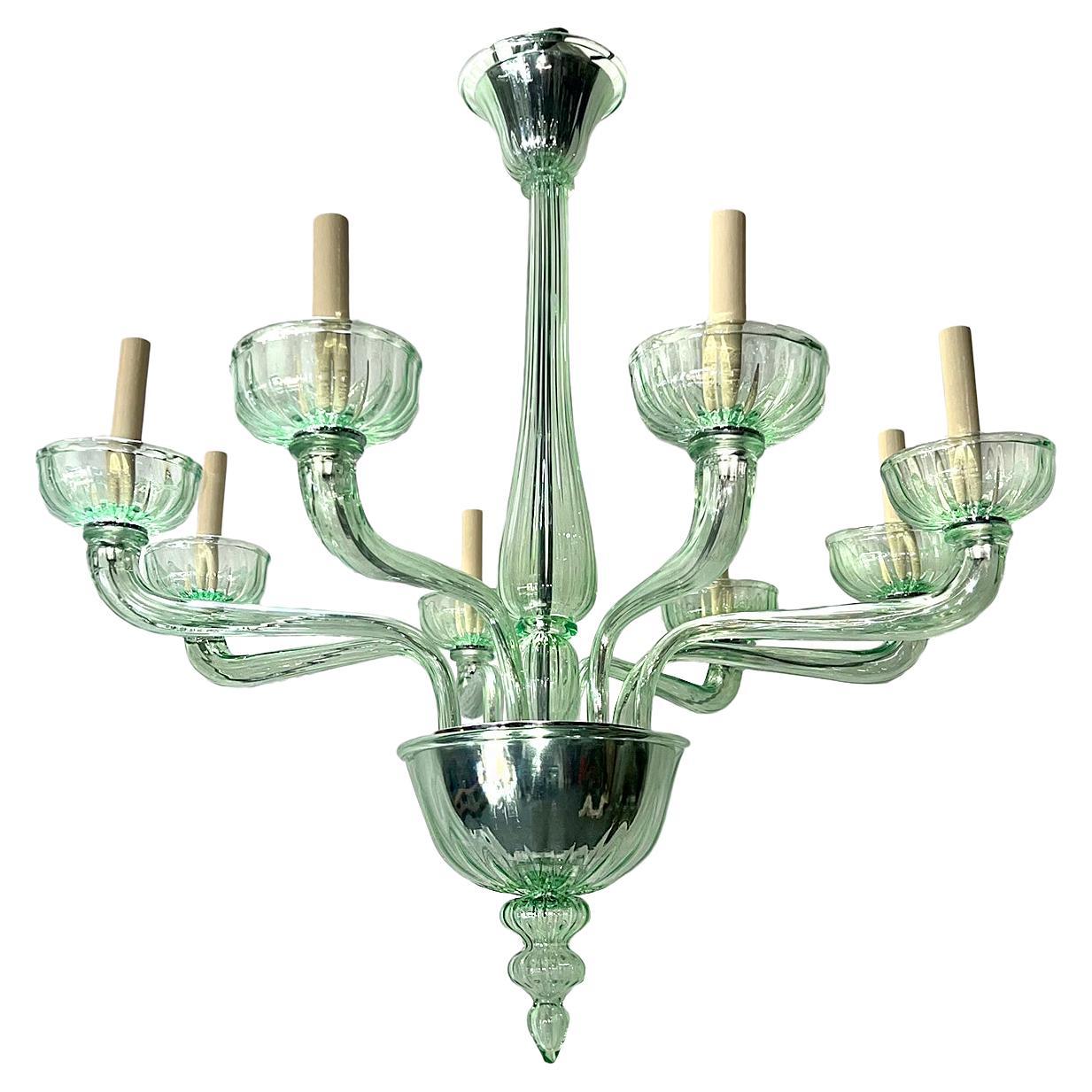 Vintage Green Murano Chandelier