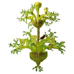Vintage Green Murano Chandelier