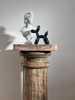 Vintage Green Onyx Pedestal Column, 20th Century