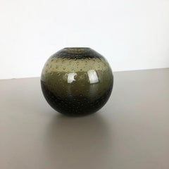 Vaso vintage in vetro verde "Perlora" di Walter Drexel per Wmf, Germania, anni '60