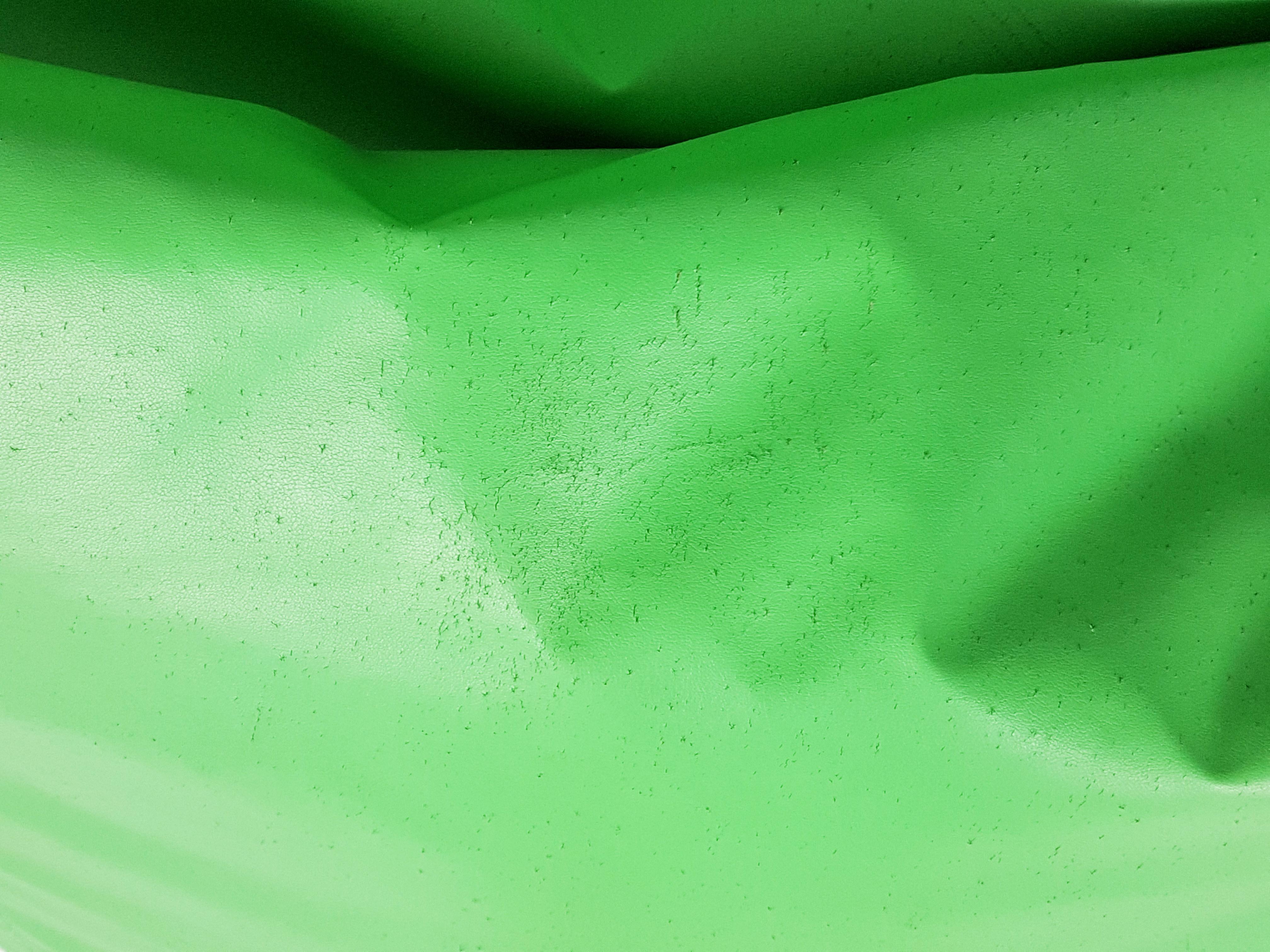 Vintage Green Plastic 1968 Armchair Sacco by Gatti, Paolini Teodoro for Zanotta 3