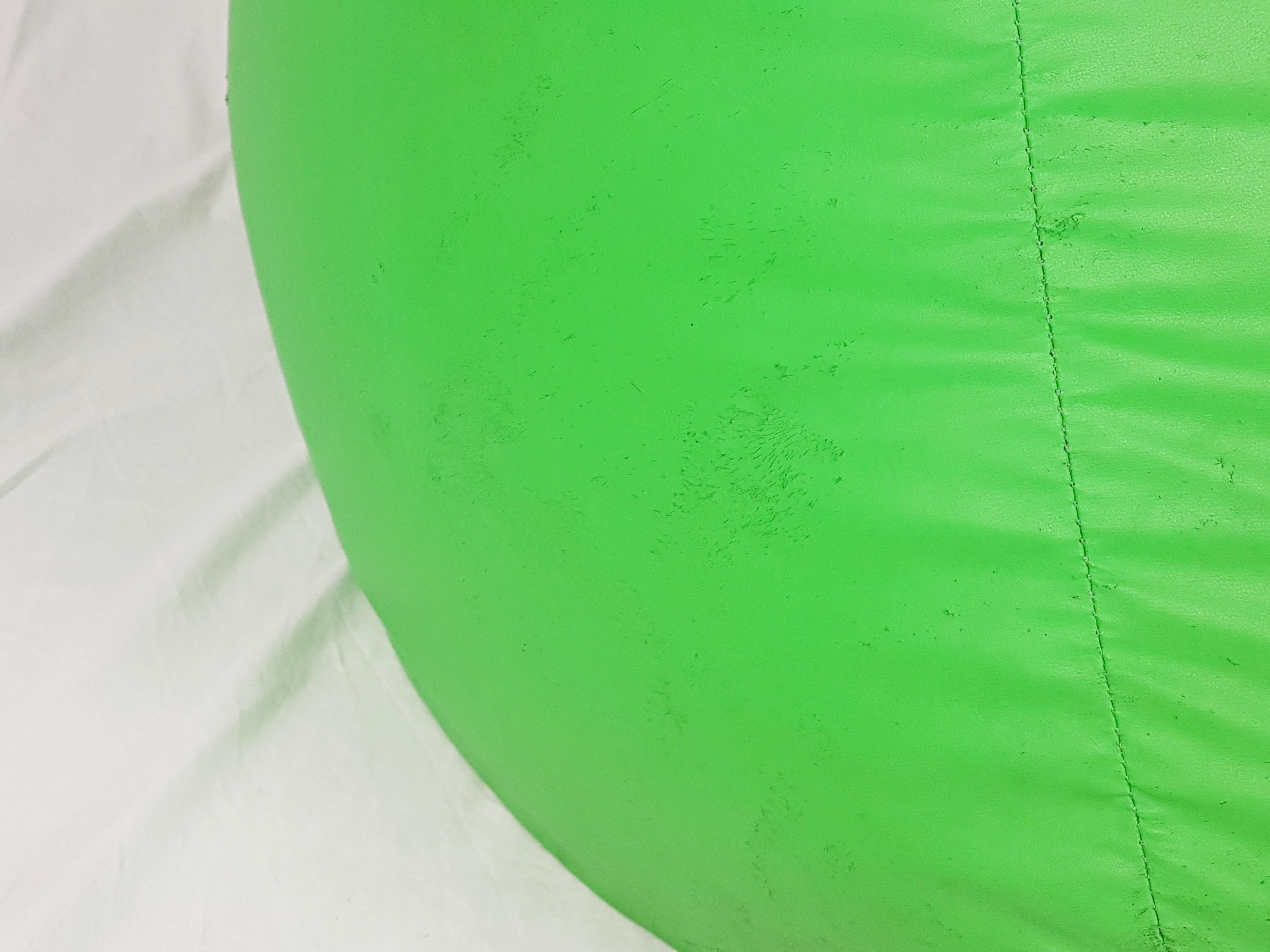 Italian Vintage Green Plastic 1968 Armchair Sacco by Gatti, Paolini Teodoro for Zanotta