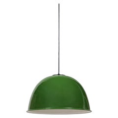 Vintage Green Porcelain Enamel Industrial Dome Light