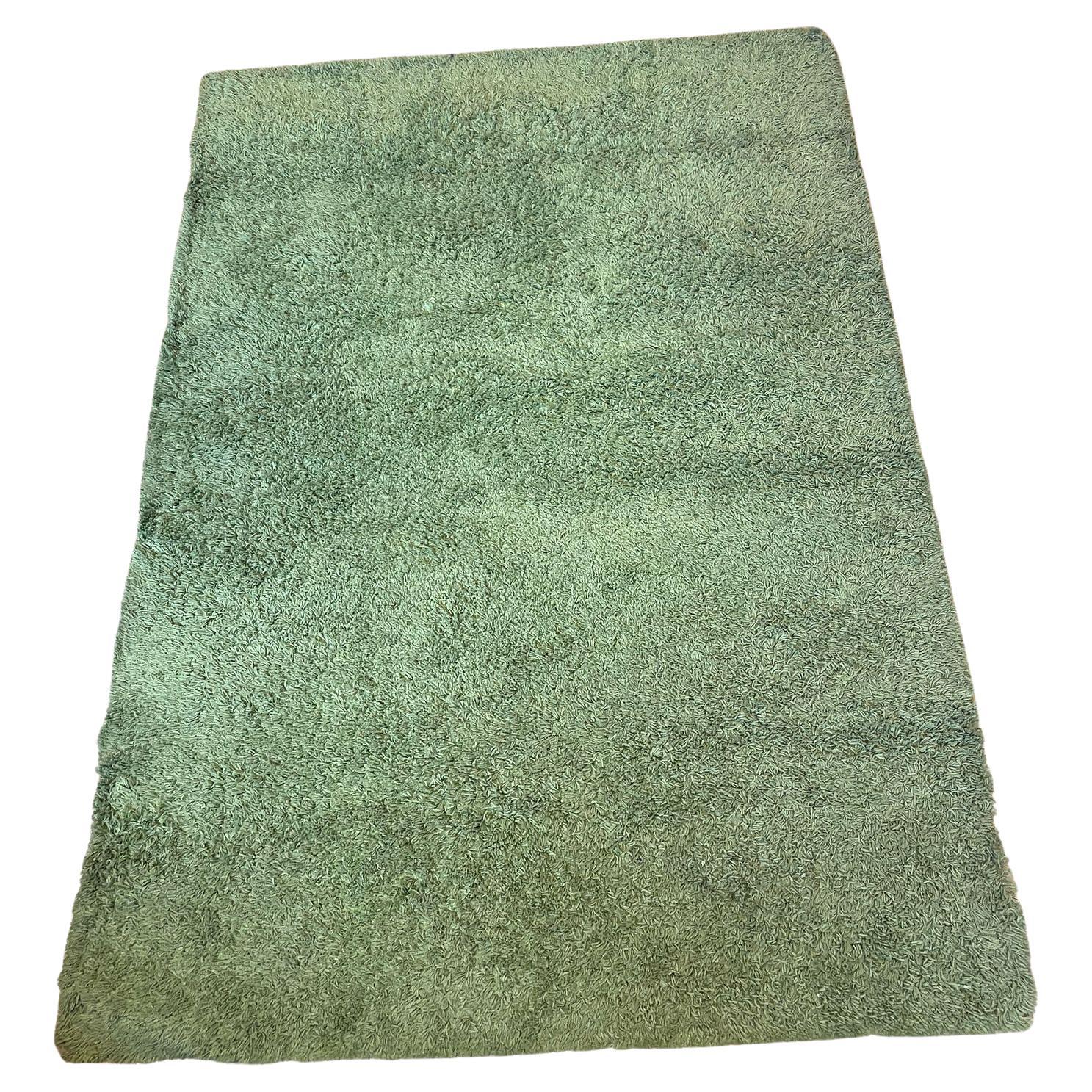 Alfombra verde vintage, Dinamarca años 60