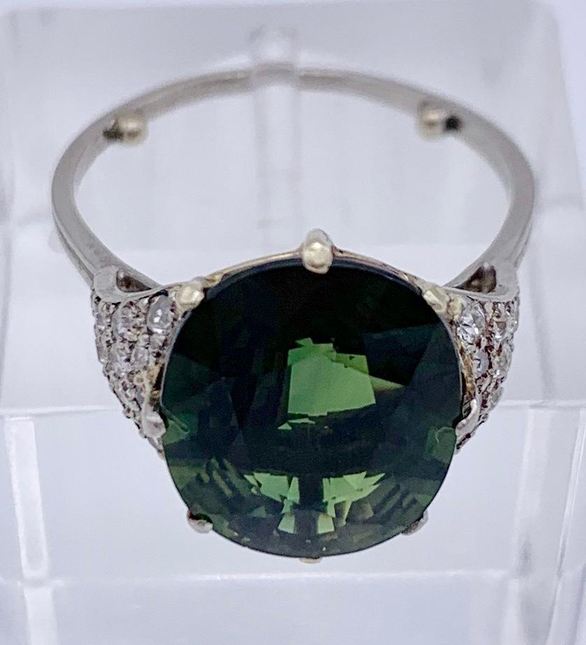 vintage green sapphire ring