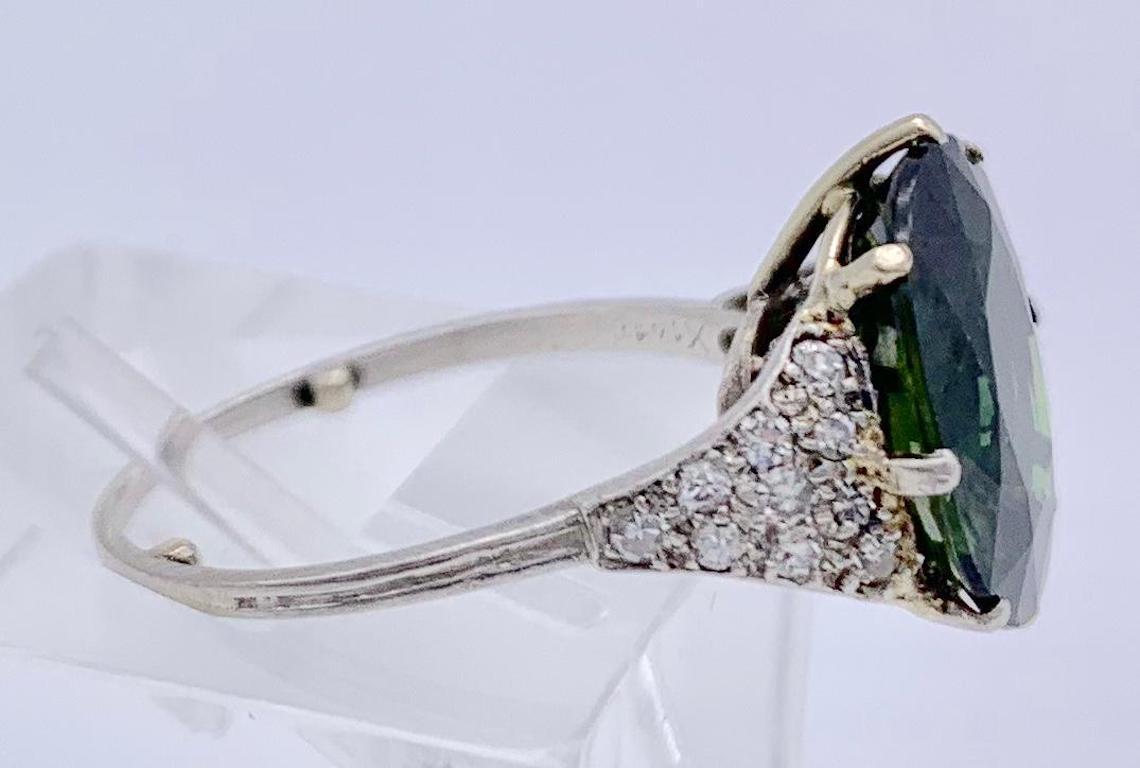 antique green sapphire ring
