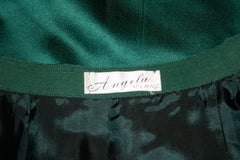 Vintage Green Satin Skirt by Angela Milano
