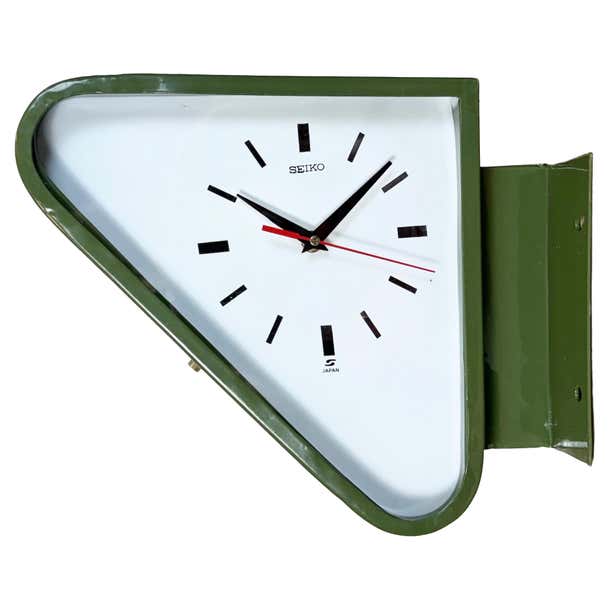 Vintage Green Seiko Maritime Double-Sided Wall Clock, 1970s at 1stDibs