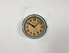 Vintage Green Seiko Ships Wall Clock, 1970s