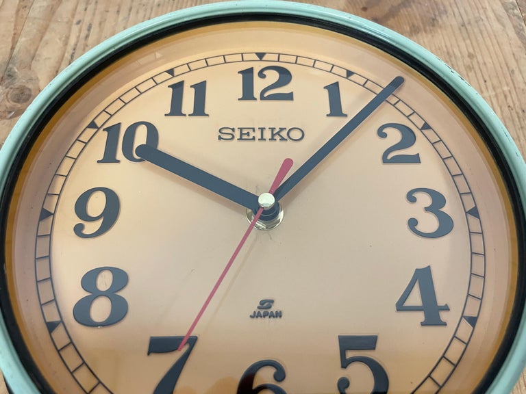 Vintage Green Seiko Navy Wall Clock, 1970s For Sale 3