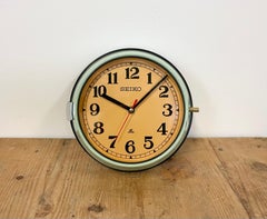 Vintage Green Seiko Navy Wall Clock, 1970s