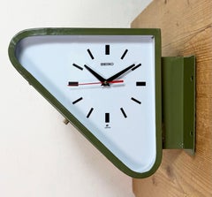 Vintage Green Seiko Ships Double-Sided Wall Clock, 1970s