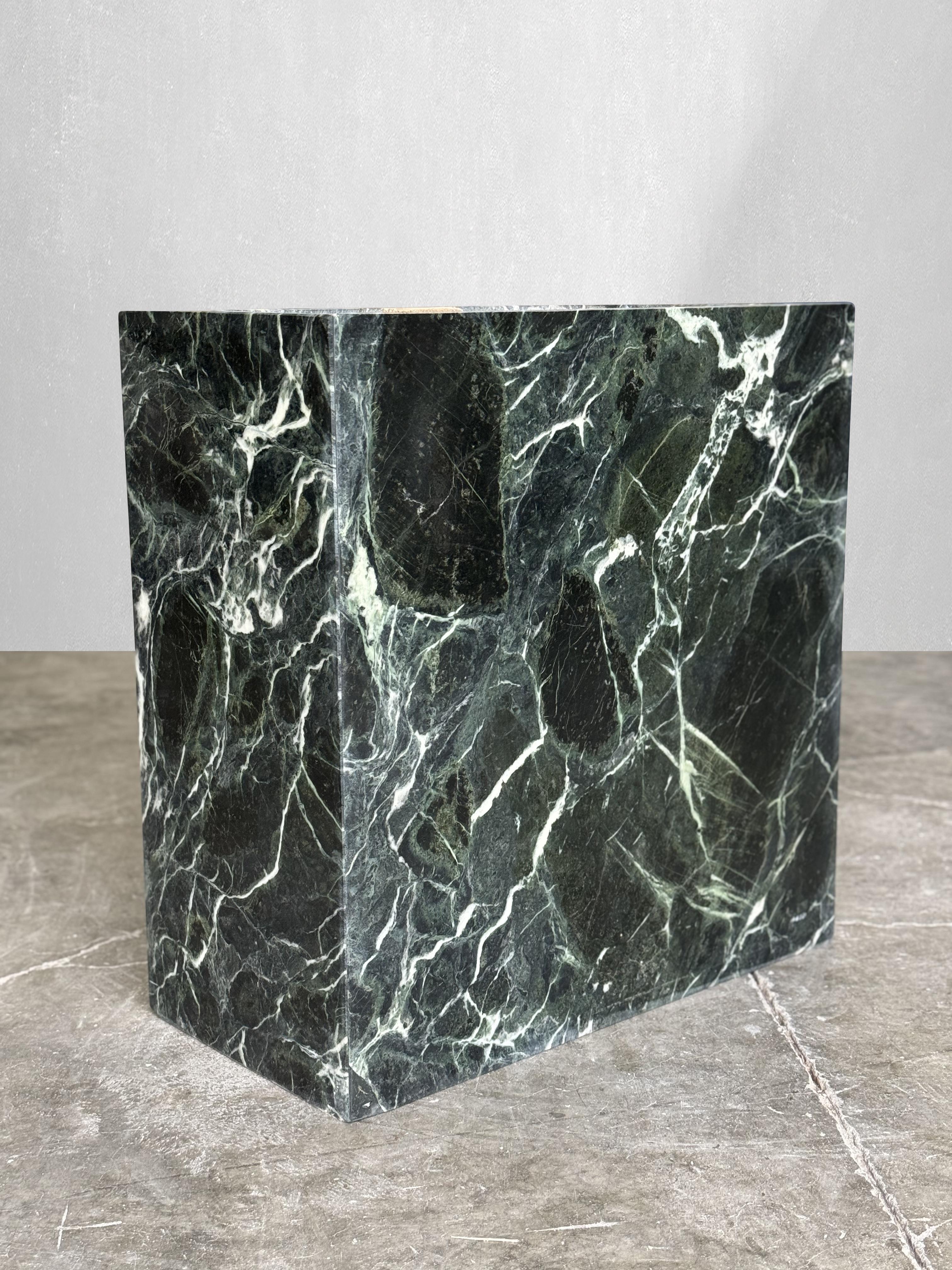 Italian Vintage Green Serpentine Marble Dining Table For Sale