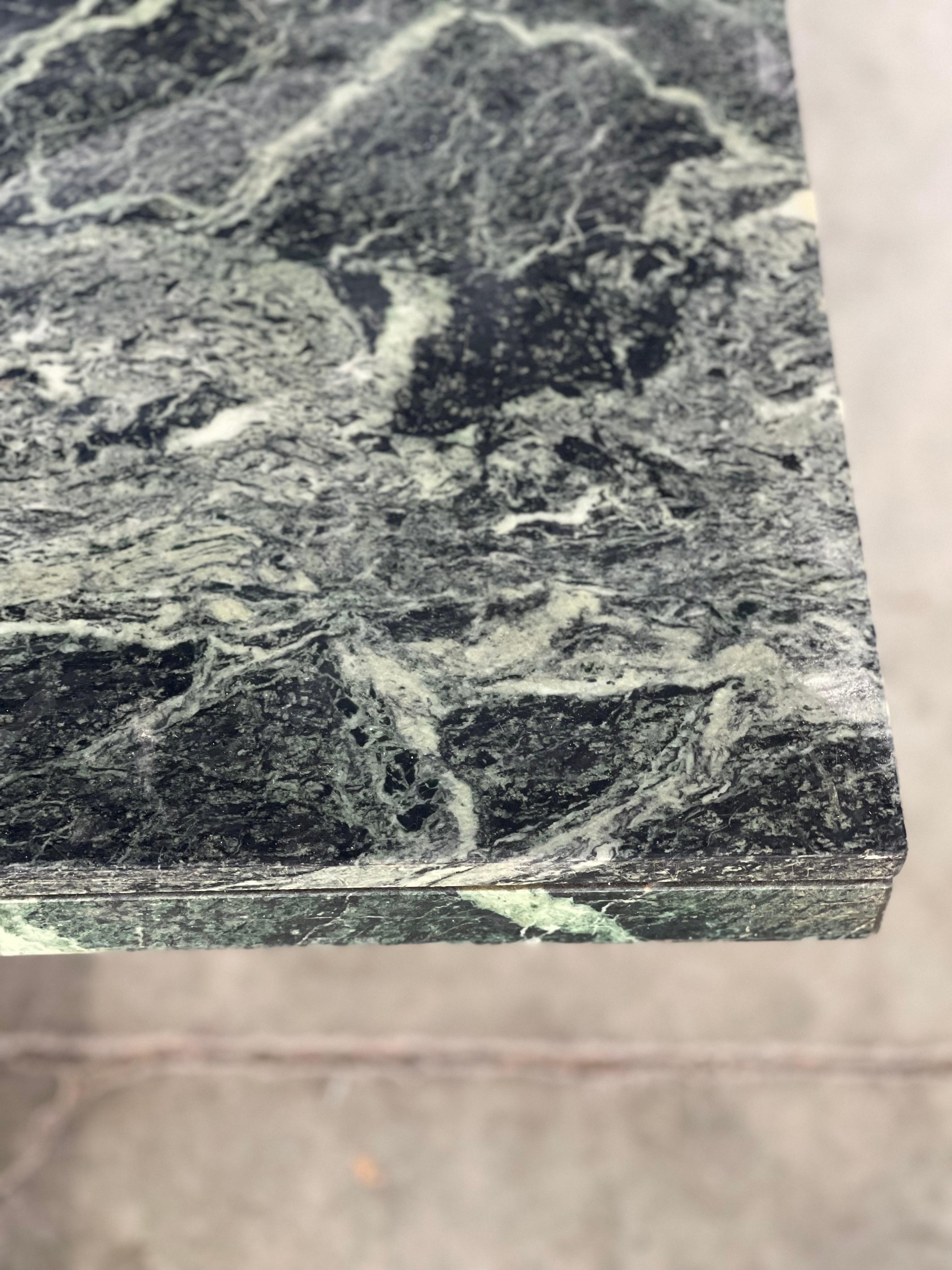 vintage green marble table