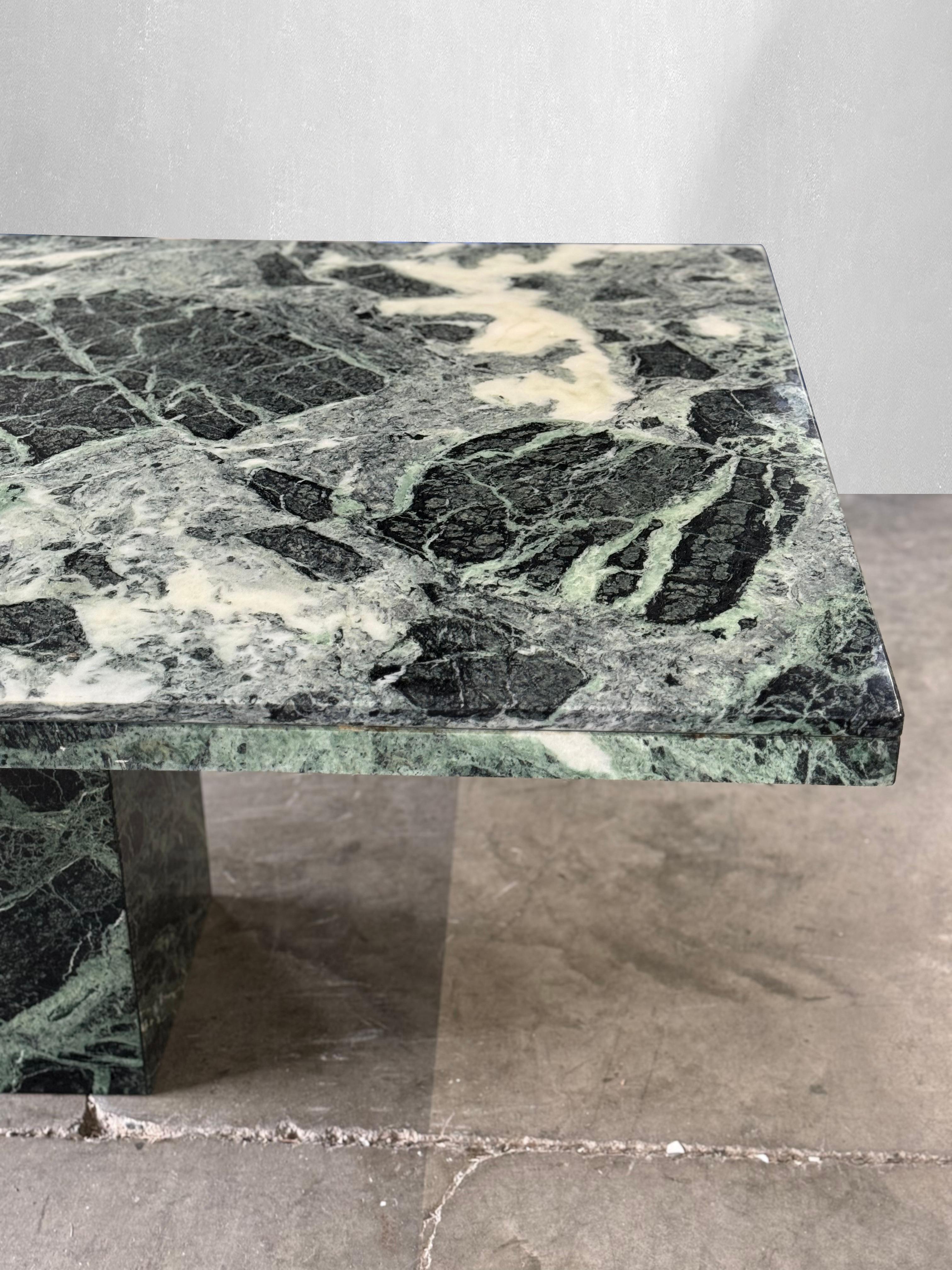 Late 20th Century Vintage Green Serpentine Marble Dining Table