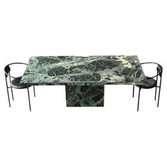 Vintage Green Serpentine Marble Dining Table