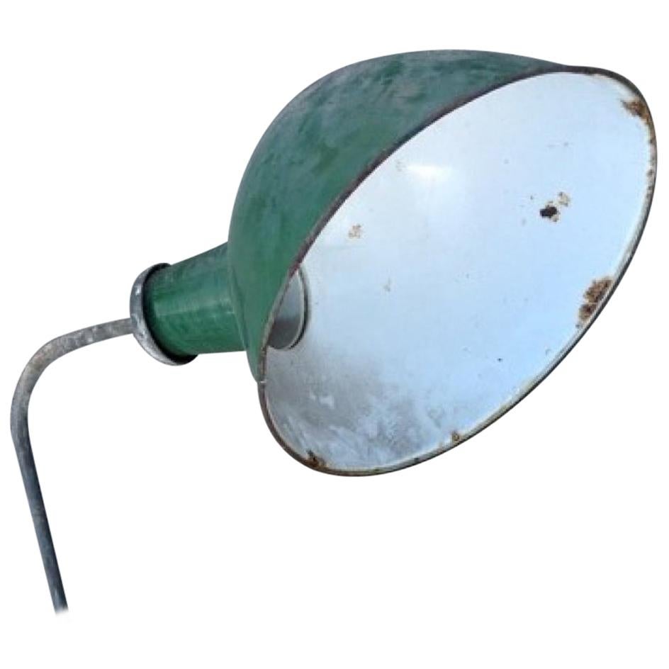 Vintage Green Shabby Industrial light, 20th Century For Sale