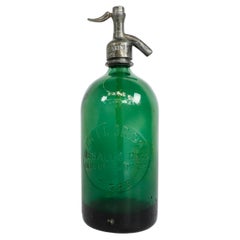 Antique Green Soda Siphon, Made in Argentina
