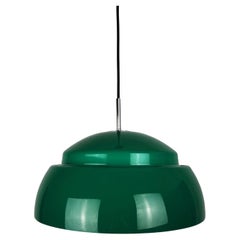 Vintage Green Space Age Pendant Lamp by Metalarte, 70's Mid-Century Modern Light