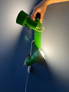 Vintage Green Space Age Wall Light, 1970s
