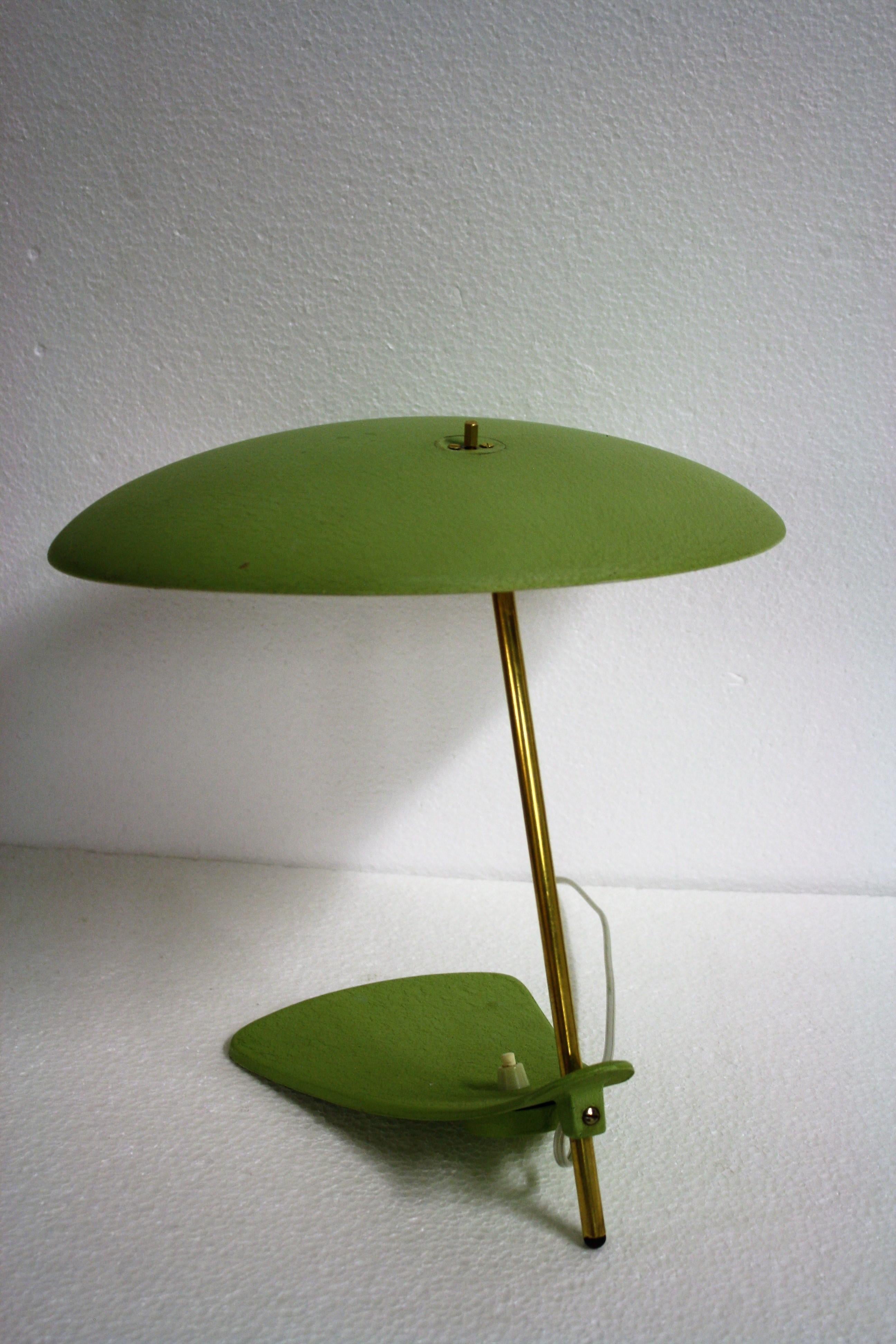 Mid-Century Modern Vintage Green Stilnovo Table Lamp, 1950s, Italy