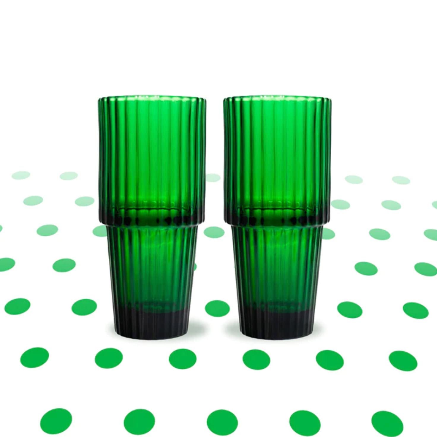 Green tapered glass by DOIY

Made in Europe
Textured glass
Measures: 2.5 x 5.75 in / each

A set of 2 ribbed tall glasses that will add a timeless style to your homeware collection. 



All sales are final.
 