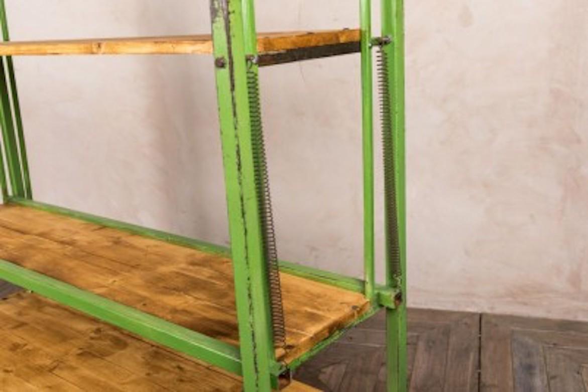 Metal Vintage Green Trolley Unit On Wheels, circa 1950s For Sale