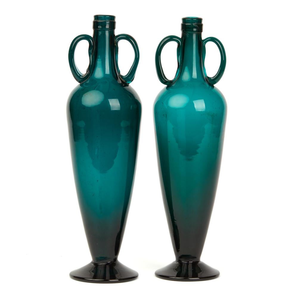 turquoise glass bottles