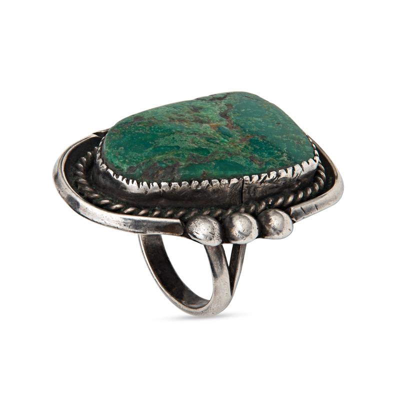 vintage green turquoise ring