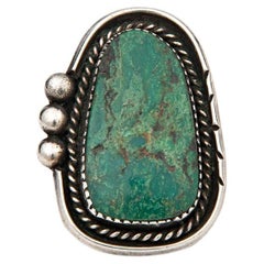 Used Green Turquoise Sterling Silver Ring