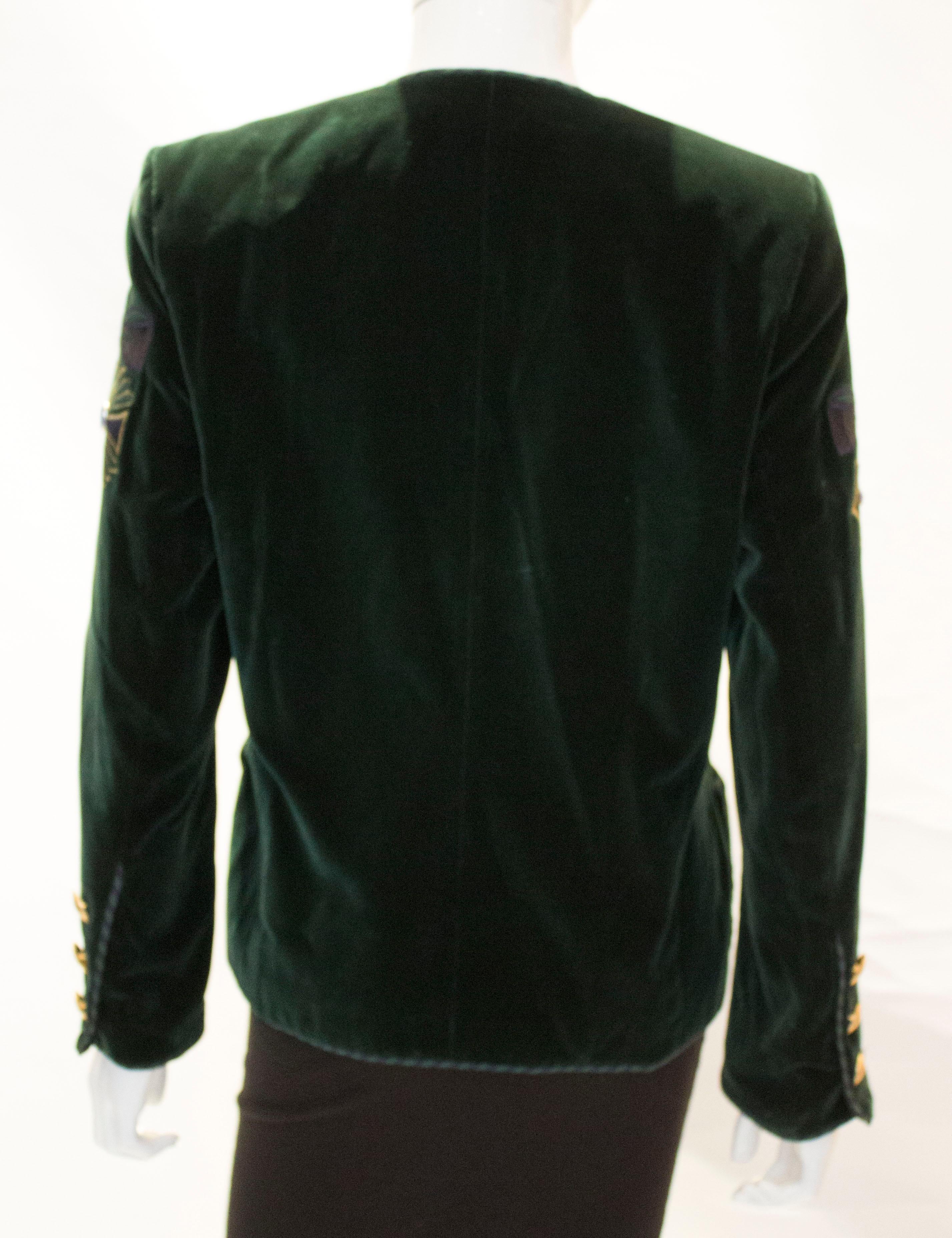 Vintage Green Velvet Escada Jacket 3